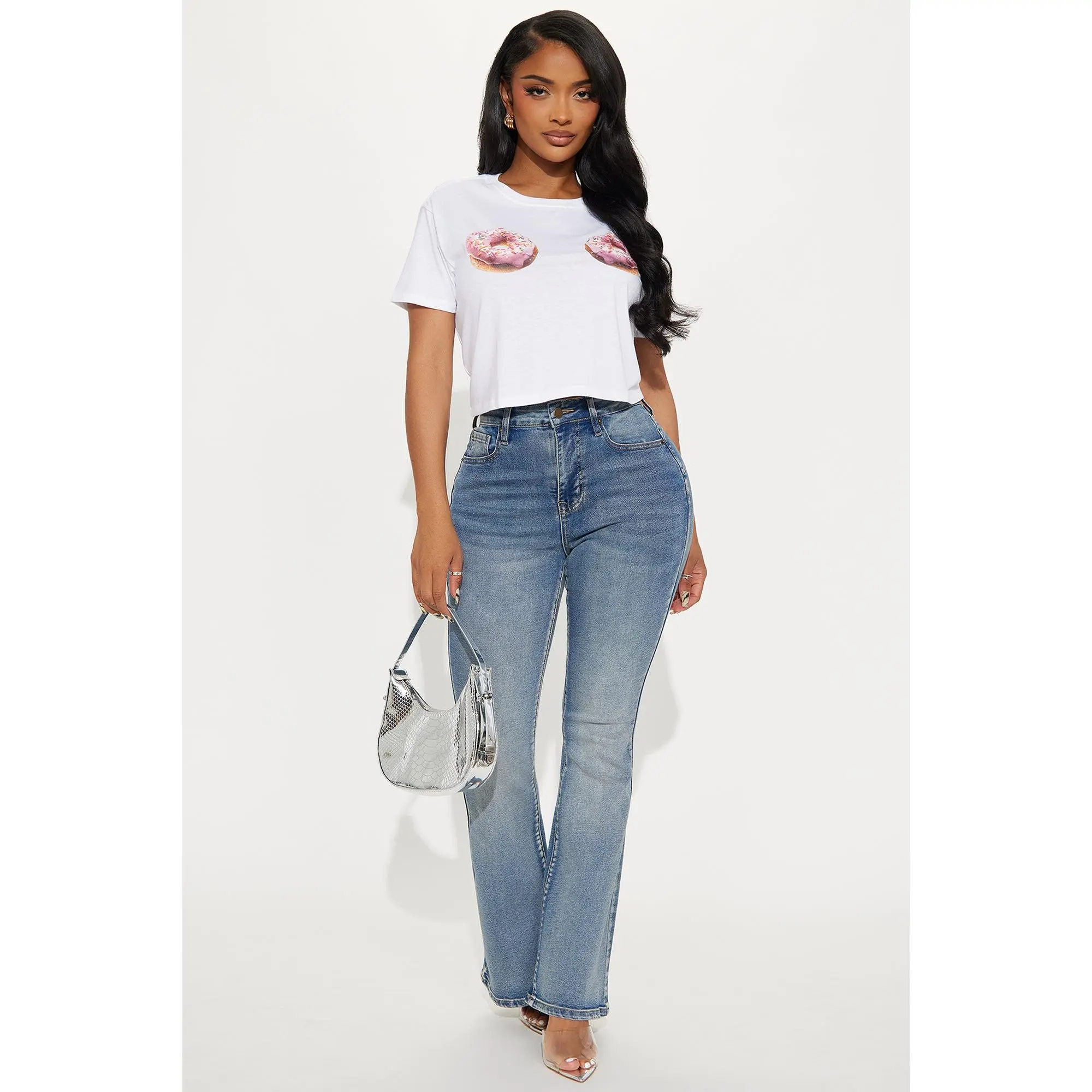 Petite Gemma Sculpting Stretch Flare Jeans - Vintage Wash Petite Gemma Sculpting Stretch Flare Jeans - Vintage Wash