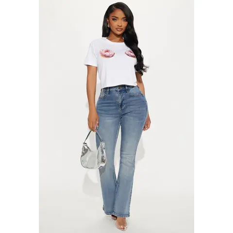 Petite Gemma Sculpting Stretch Flare Jeans - Vintage Wash
