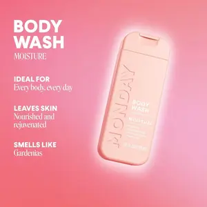 Monday Body Wash Moisturizing Travel Size 90ml 4-Pack Nutritional Ingredients Kew Oil Coconut Oil Citrus Extract Moisturizing Hydrating Moisture Daily men hygiene items