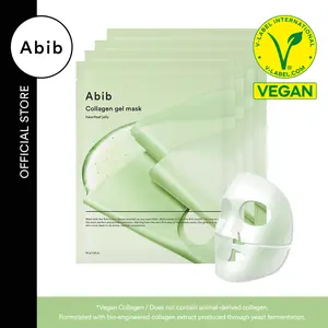 [Abib Official] Abib Vegan Collagen Gel Mask Heartleaf (4P) for glowing skin｜Korean Vegan Collagen, Overnight Hydrogel Mask, Soothing and Calming