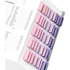 Tabs for Women & Men, Laminated  Tabs for Study , Large Print  Tabs for Easy Navigation,  Index Tabs, 66 Tabs Old &  Testament, Extra 9 Blank Tabs - Violet Ombre