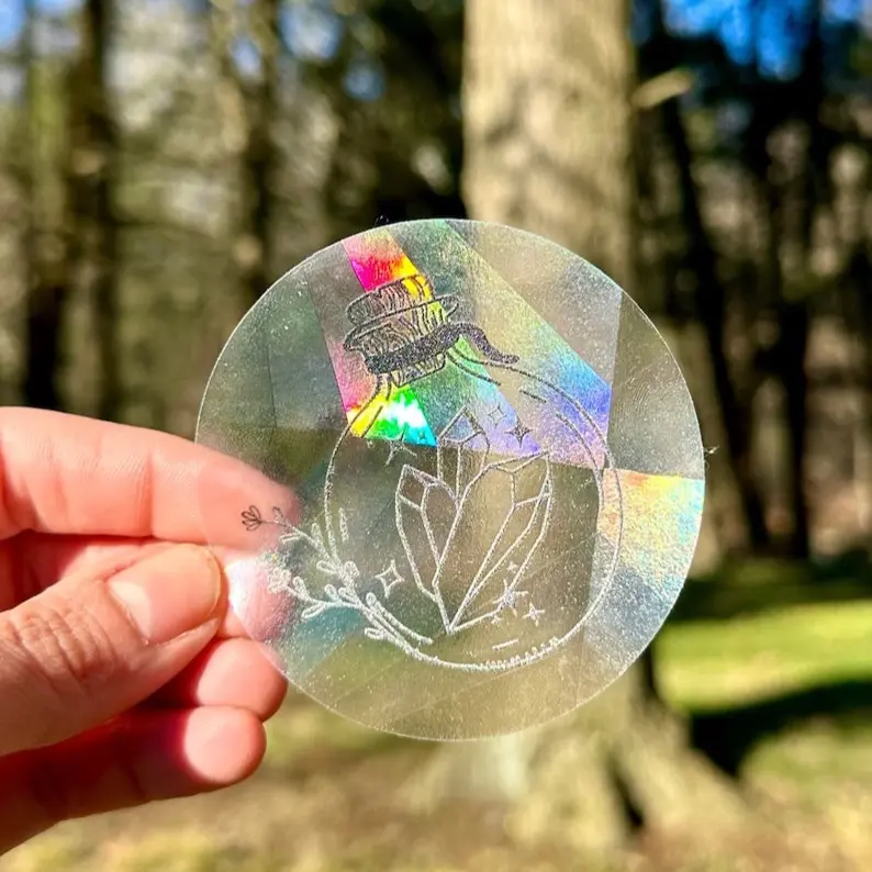 crystal jar magical suncatcher window sticker | rainbow maker | prism window decal