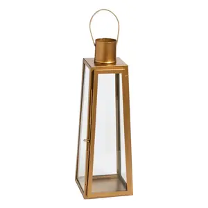 Large Metallic Gold Lantern