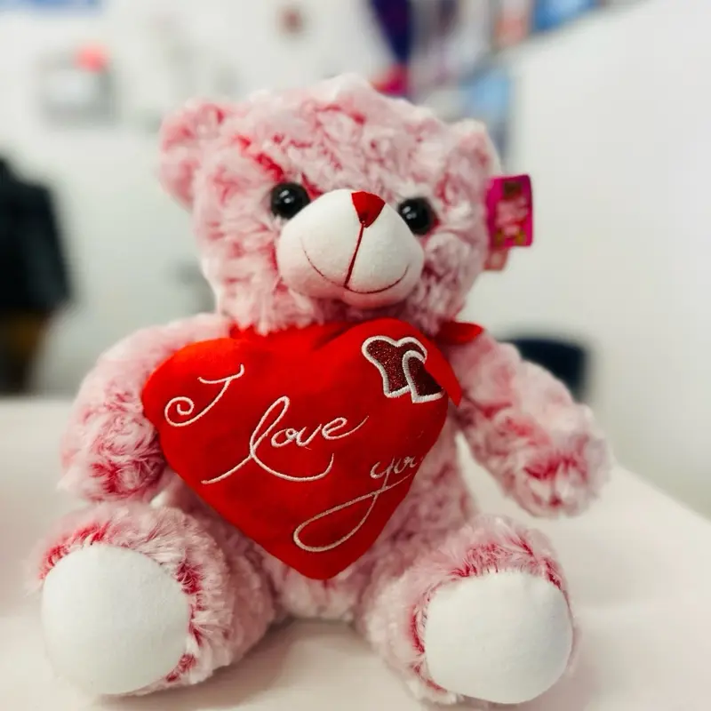 Valentine’s Day Plush Teddy bear Gift - I Love You" Text, Cute Design for Loved Ones