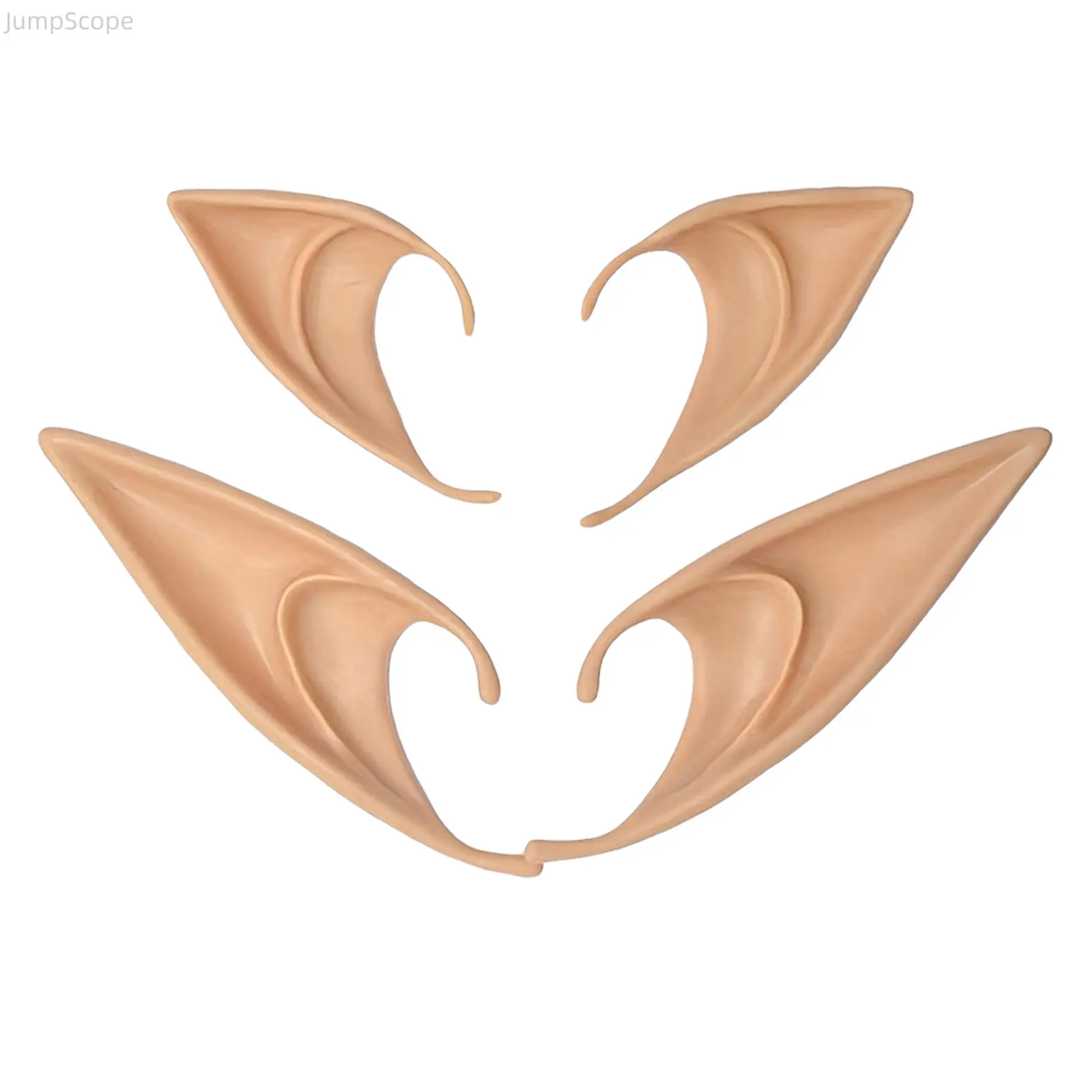 Lightweight Latex Elf Ears Cosplay Prop - Soft Pointed Shape, Novelty Whimsical Look, Playful Fairy Costume Accessory for Vampire Cosplay, Halloween Party, Magical, Soft Tip, All Ages, Alien, Accessories, Comfortable, Easy Install, Realistic Costume Acces