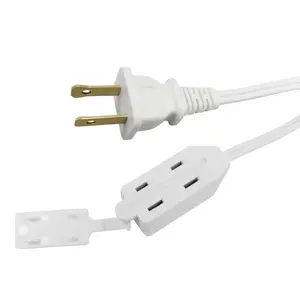 12 ft. 16/2 Cube Tap Extension Cord, White (Pack of 2)
