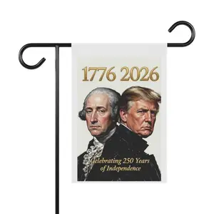1776 2026 Washington and Trump Garden Flag | House Banner