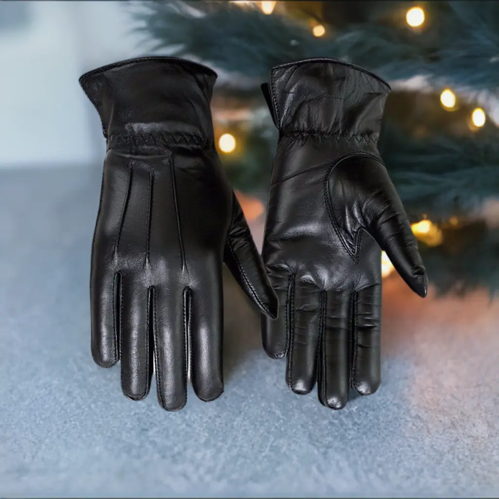 MRX Women's Genuine Leather Dress Gloves - Warm Thermal Lining for Winter, Ideal Birthday, Christmas, or Graduation Gift, Motorcycle, Party, Work, Prom, Casual, Female, Real Leather, Thermal Linings, Luxury Look, Hand Warming, Full Finger, Anniversary