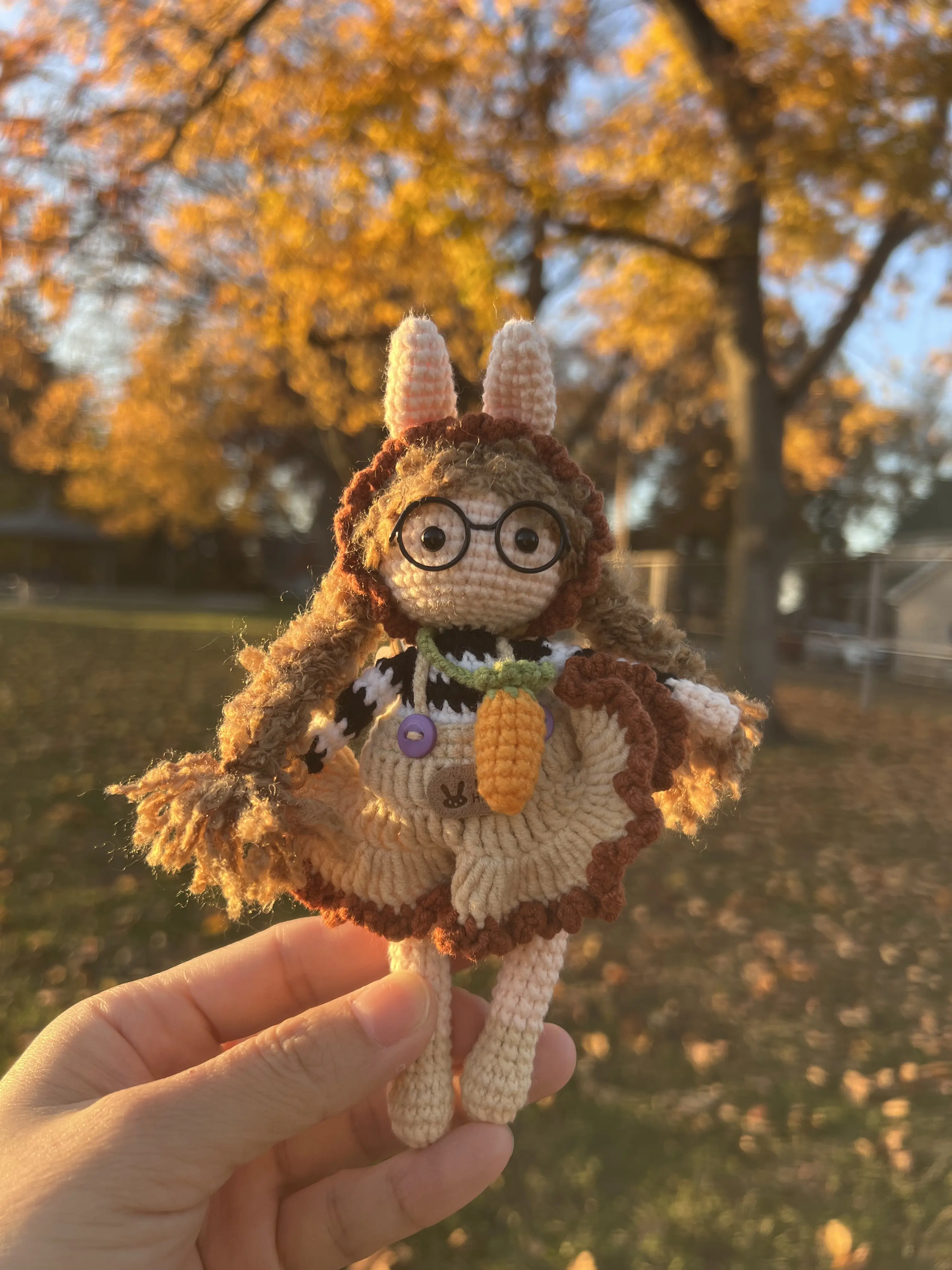 Handmade Crochet Doll – Cute Little Girl Plush doll, Unique Gift for Her