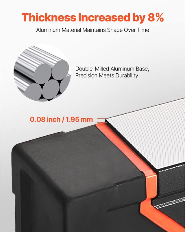 VEVOR Upgraded Magnetic Torpedo Level, TikTokShopBlackFriday, 78/48/32/24/16/10 in Mechanical Level Set, Bubble Vials Ruler for 45/90/180 Degree, Aluminum Alloy Leveler Tool w/ Viewing Window, Shock-Resistant for Plumbing, Wood Measurement