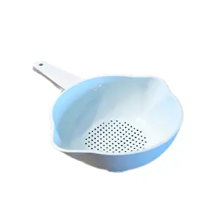 Tupperware Vintage Style One Quart Strainer Colander with Durable Handle Perforated Design for Efficient Draining Blue Color