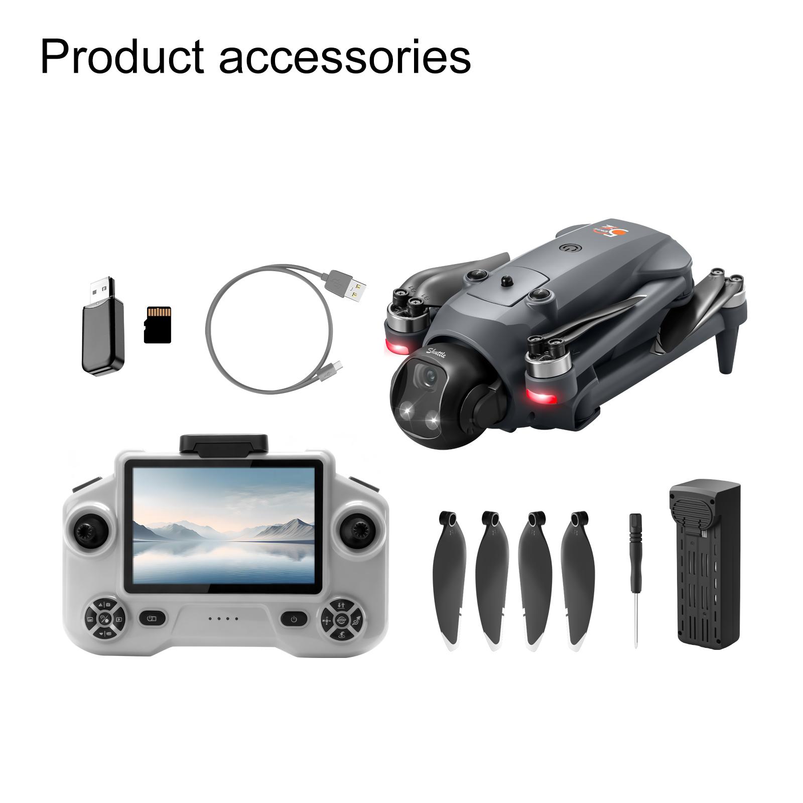 2026 New Design GPS Drone with 180° ESC Camera 5G Large Screen Remote Control Lifting and Obstacle Avoidance Head Brushless Power GPS Return for Amateur Players.