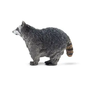 Toymany Hand-Painted Raccoon Figurine Wildlife – Realistic Animal Model, Ideal for Early Education, Montessori Sensory Play, Cake & Party Decorations, Desk & Home Décor, Thoughtful Gifts, and Collectible Figurine for Enthusiasts