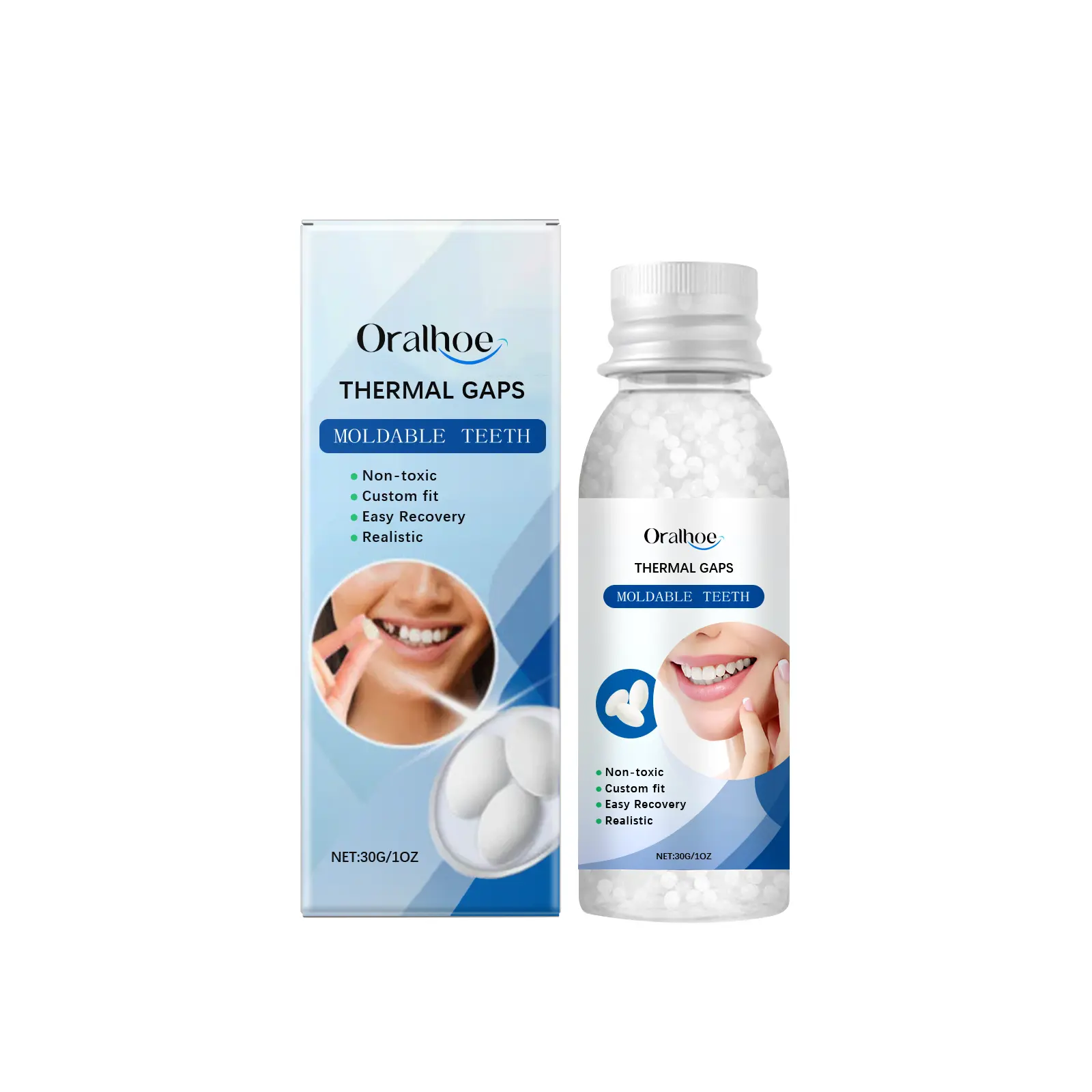 Tooth Repair Kit, Moldable False Teeth Beads for Teeth Repair, Suitable for Missing, Cracked DIY Denture Kit