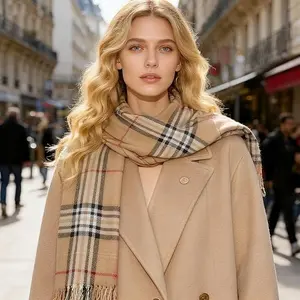 Vimate for Men Women Super Soft Classic Tartan Checkered Neck Scarves