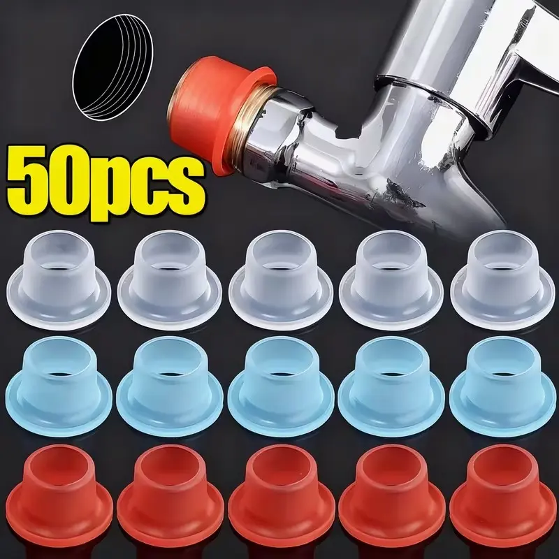 50pcs Premium Sealing Gaskets, Leakproof & Heat Resistant, Durable for Faucet, Hot and Cold Water Pipes, Easy Installation, Plumbing Repair