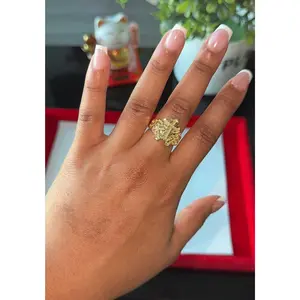 18K Trio Cross Ring
