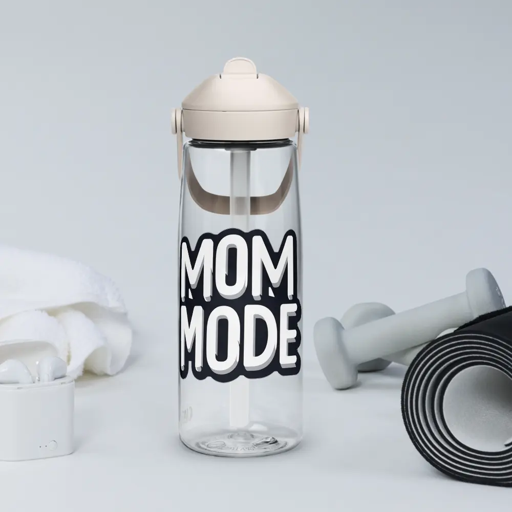 Flip straw water bottle