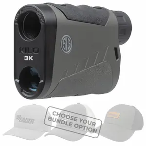 Sig Sauer KILO3K Laser Rangefinder, 6X22mm, Red OLED Display, BLE, BDXU/ X, OD GREEN, Class 1M  with Sig Hat Bundle