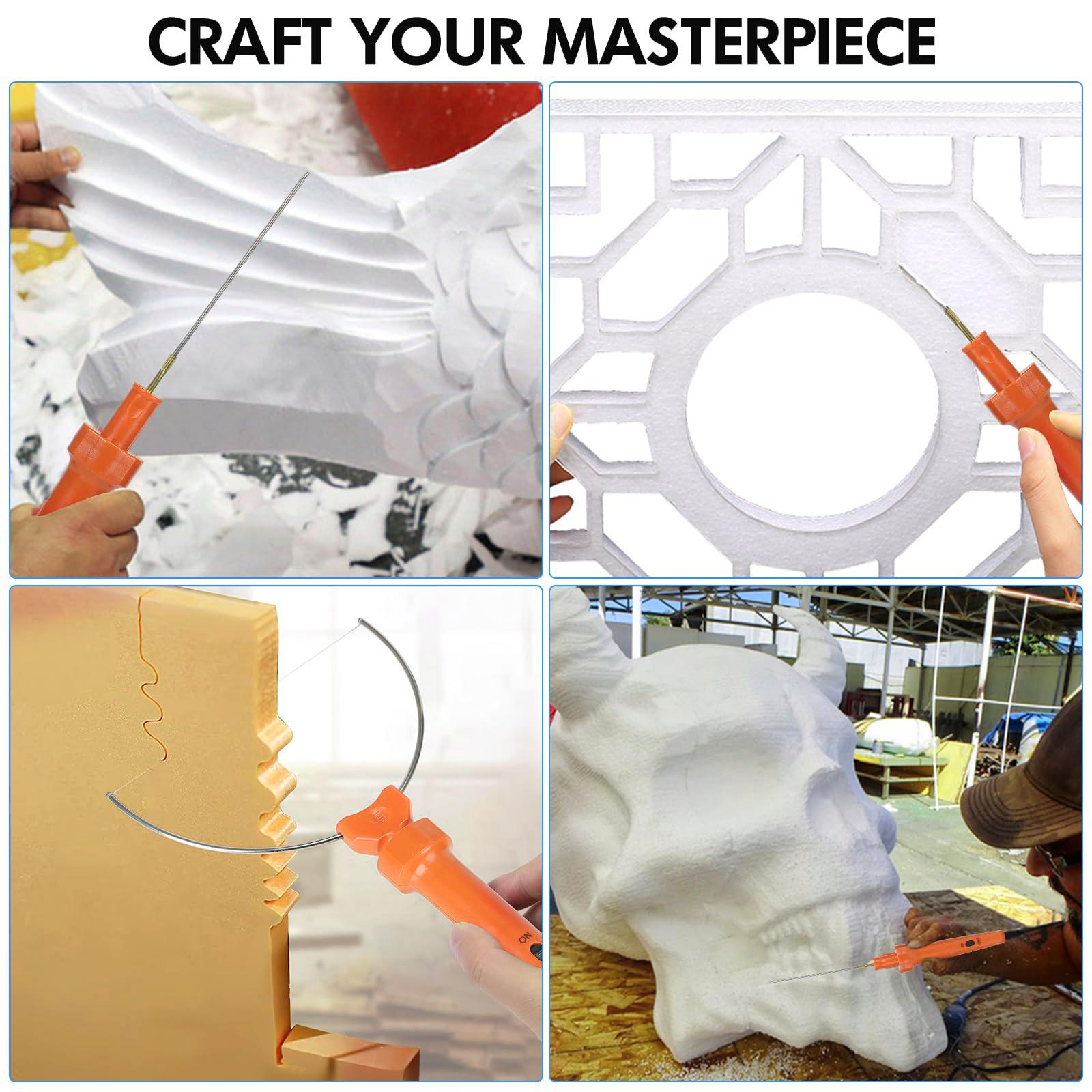 3-in-1 Hot Wire Foam Cutter Hot Knife Engraving Kit Styrofoam Polystyrene Cutting Tool Set