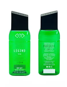 LEG3ND | Green Body Mist for Men – 236ml – Refreshing Masculine Fragrance with Natural Essential Oils – Long-Lasting All-Day Freshness | Ideal for Everyday Use, Gym, or On-the-Go Confidence