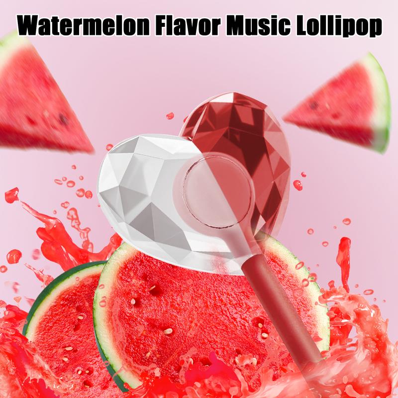 AMOS TastySounds Audio Lollipop Candy Gift – Heart-Shaped Music Lollipop, Sweet Strawberry & Berry Flavors, Cute Tech Candy, Romantic Creative Gift, Individually Wrapped Surprise