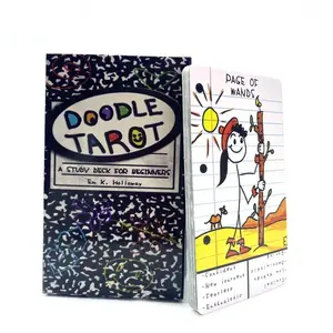 Doodle Tarot Cards A 78 Study Deck For Beginners Deck Oracle English Visions Divination Edition Borad Playing Games
