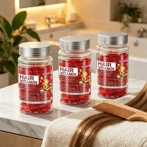 3 Bottles 120 Pcs Argan Oil Hair Care Capsules No-rinse Nourishing Hair Essence Oil