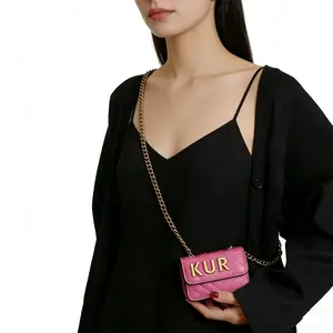 Women’s Mini Letter Flap Crossbody Bag, Magnetic Chain Shoulder Purse, Casual Multi-Color All-Season Bag