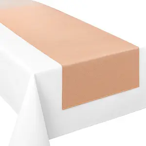 Premium Rose Gold Fabric Table Runner - 13" x 72"