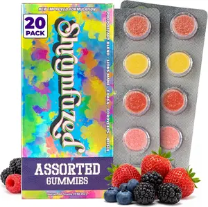 Mushroom Gummies | Nootropic Mushroom Supplement with Lion's Mane, Reishi, Cordyceps & Chaga | 20 Count, Assorted Flavors