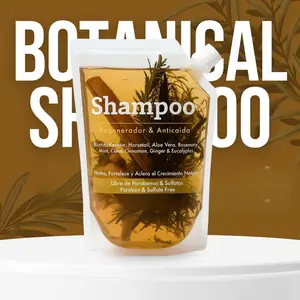 Viral New Herbal Shampoo 400ml (15.2 fl oz) - With Real Pieces of Rosemary, Cinnamon, Anise, Clove, Aloe, Ginger, & Eucalyptus - Fortalece, Regenera, Acelera Crecimiento.