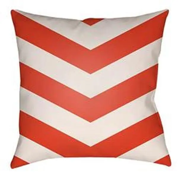 Artistic Weavers LTCH1006-2626 Litchfield Square Pillow, Poppy Red & Ivory - 26 x 26 in.
