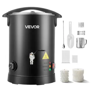 【Summervibes】VEVOR Wax Melter for Candle Making, 8.5 Qts, Fast and Even Heating, with Easy Pour Spout and Temperature Control, Hourglass Base for Non-Stick Smooth Flow, Wax Melting Pot for Making Candles Soaps