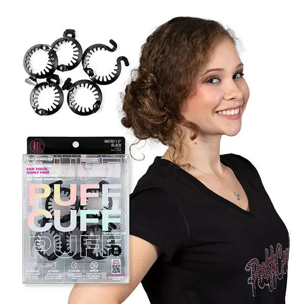 PuffCuff MICRO (Small) Hair Clamp Multipack – 1.5 in for Curly, Thick & Natural Hair (5 Pc)