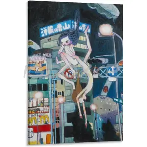 EXOGUN Japanese Artist Aya Takano Flat Artwork Cute Art Poster (4) Canvas Poster Bedroom Decor Office Room Decor Gift Decoration Photo