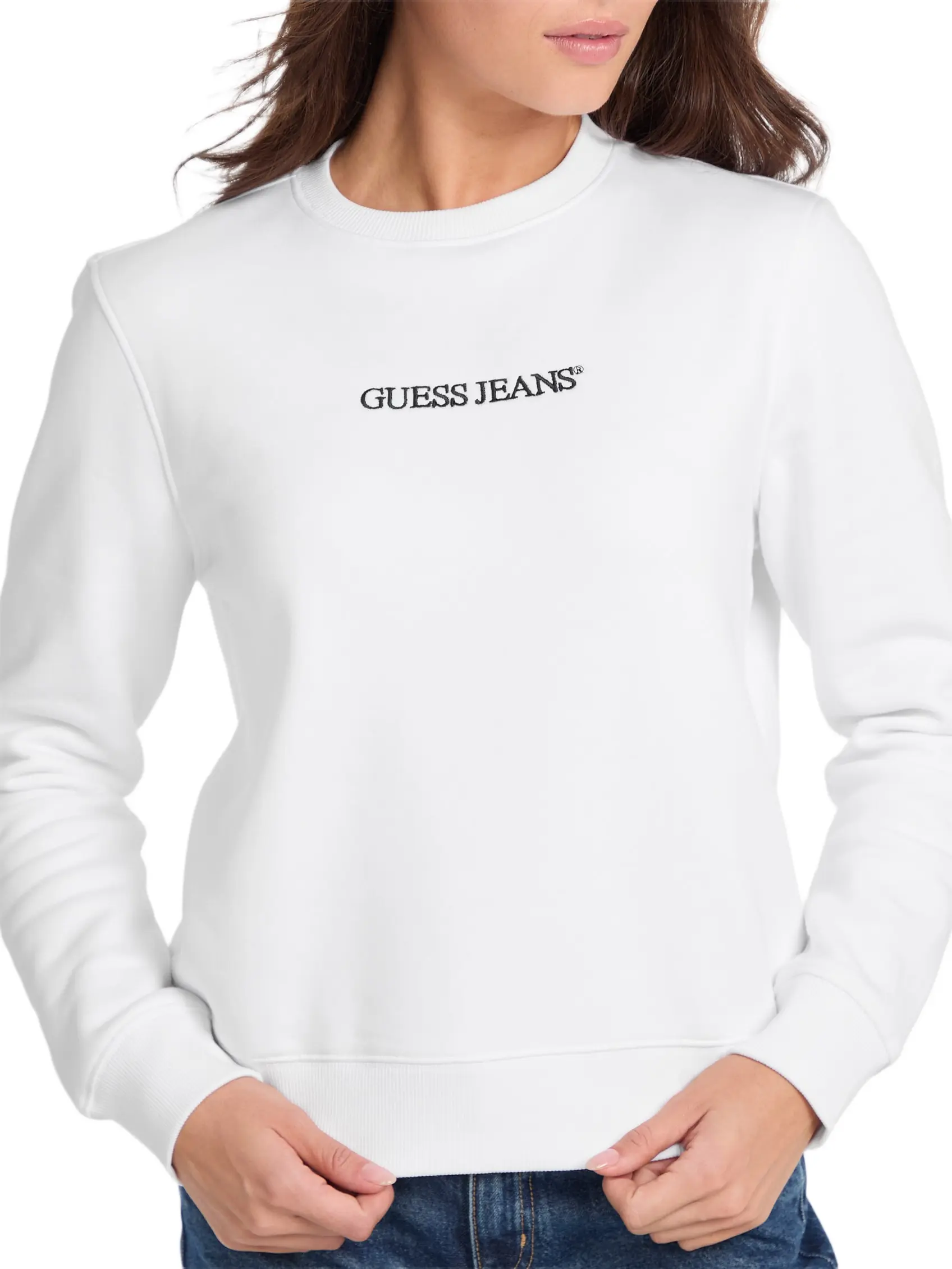 GUESS Jeans Female Embroidered Logo Sweatshirt