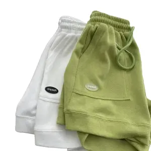 Women's Comfortable Loose Wide-legged Drawstring A Pants Slim Waist Slim Fit Casual Home Versatile Sports Shorts New Clothes Polyester Fabric Basic Bottom
