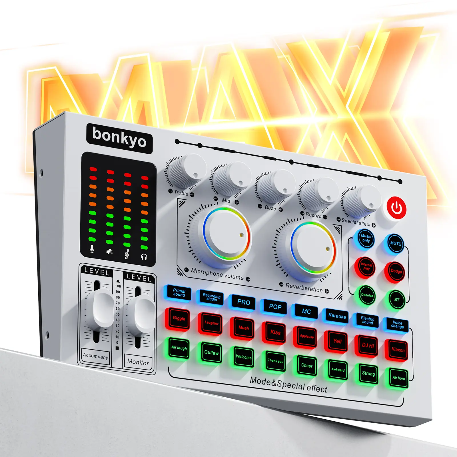 Bonkyo Sound card Set F999MAX+M998Mic, DJ Mixer, Seamless