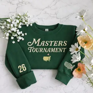 [SHIP FROM US] Masters Tournament 2026 Augusta Embroidered Shirt, Golf Tradition Embroidery Sweatshirt, Green Jacket Gift For Golfers, Sports Apparel Top