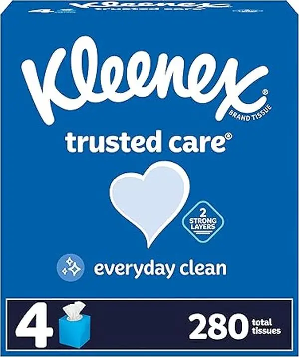 70-Count Trusted Care 2-Ply Facial Tissues (4-Pack)