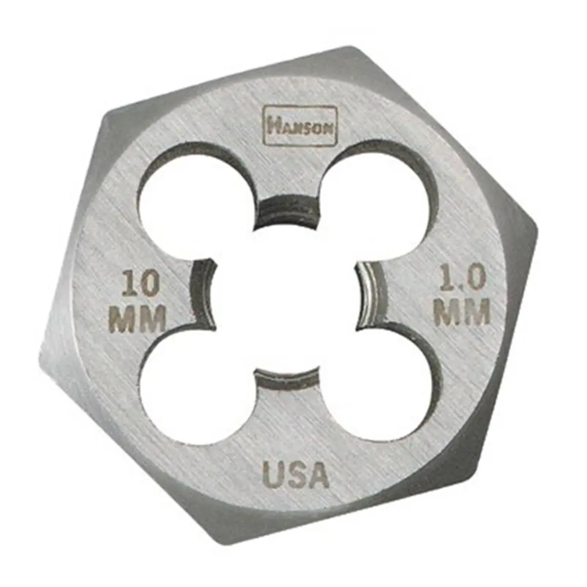 Irwin Hanson 1-Hex Die, 4mm-0.75mm Size, Advanced Die Geometry, Etched Size Markings, Hand Cutting Auto Repair Tool, Faster Cutting, Longer Life for External Thread Cutting