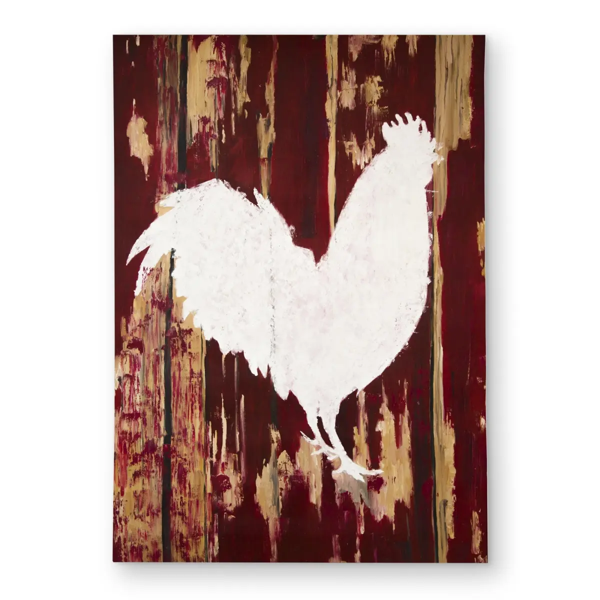 360 stand Red Rooster Silhouette Outdoor Area Rug - 5x7 ft Rectangle, Weatherproof, Animal Motif, Farmhouse Style, Outdoor Patio Rug, Rooster Print for Home Decor, Farmhouse Look, Rectangle Size, Animals, Rustic, Farmhouse Style Home