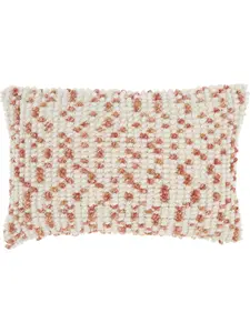 HomeRoots 386217 14 x 20 in. Peach Dotted Lumbar Pillow
