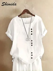 Women's Bohemian Style Casual Shirt, Loose Fit Button-Up Top, Daily Wear, Sexy Plain Design, Perfect for Everyday Use