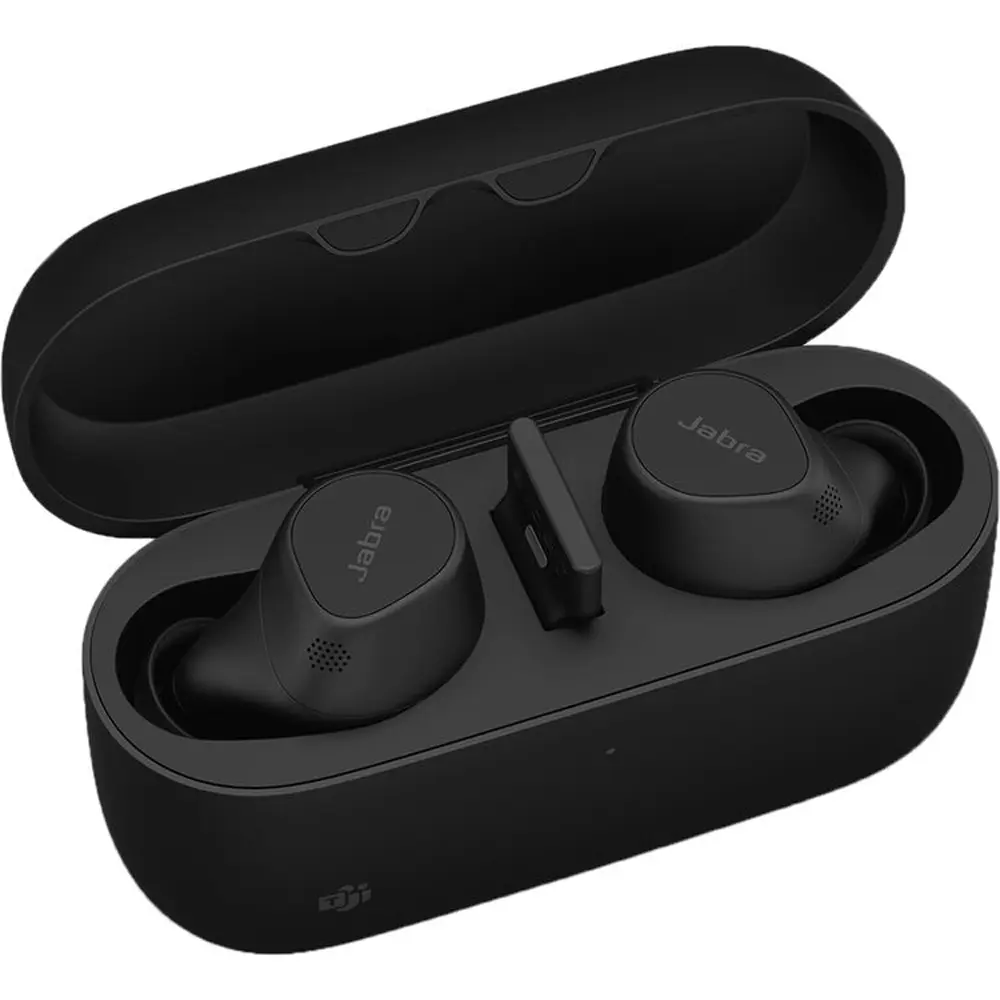 Jabra Evolve2 Buds True-Wireless Headphone with USB-A Bluetooth Dongle, 2-Way Bluetooth, Active Noise Cancellation, Noise Cancellation & Wireless Charging Pad