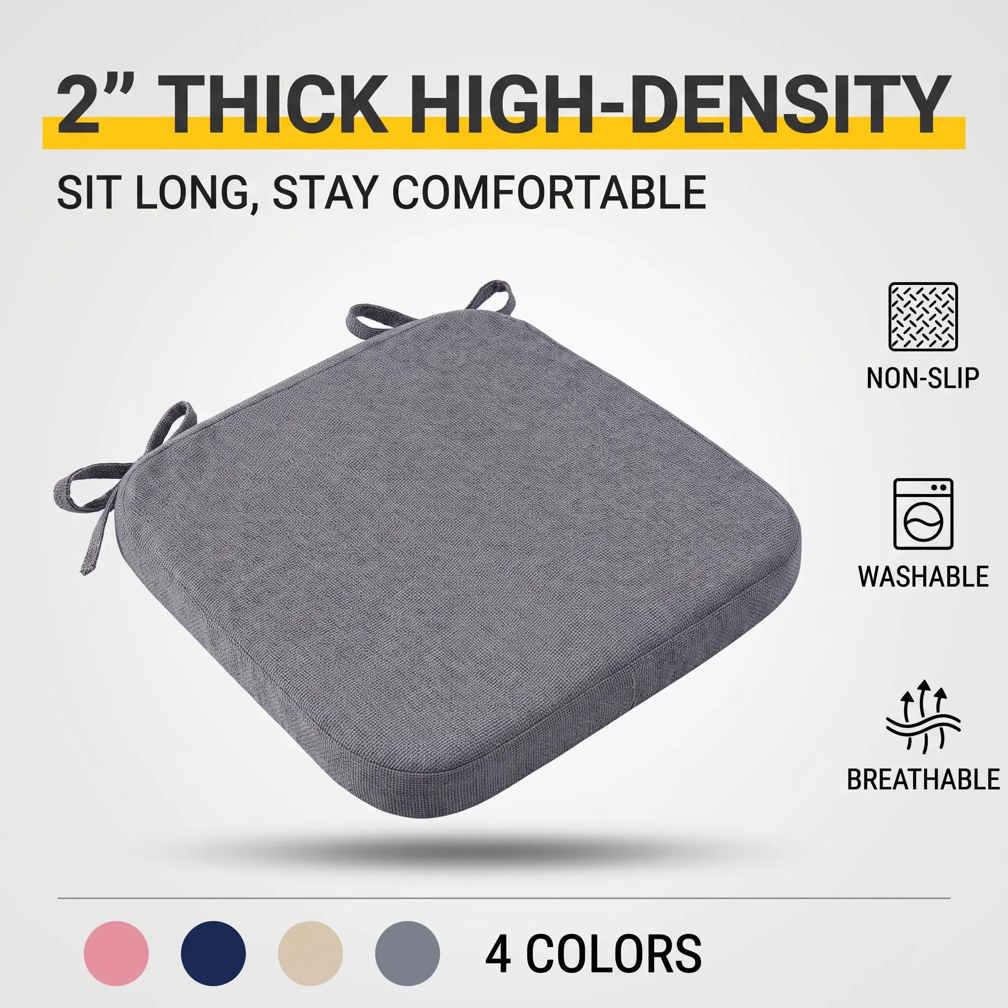 Ultra-Plush High-Density Foam Cushion | Cozy Upgrade for Office, Dining & Sofa Chairs | The Perfect Choice for Prolonged Sitting
