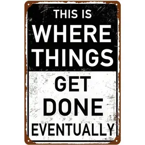 Vintage Funny Metal Tin Sign – 8x12 Inch Man Cave Wall Decor, Humorous Room Decoration Plaque for Bar, Bedroom, Home, Gift Idea