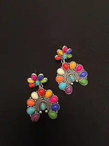 Rainbow Western Statement Earrings