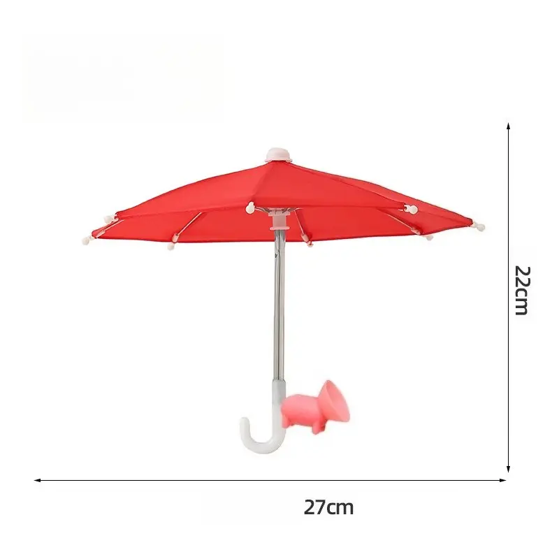 Red umbrella + red accessories